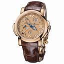 Ulysse Nardin GMT Perpetual Copper Dial Leather Strap Automatic Men's Watch 322-66