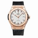 Hublot Classic Fusion Opalin Dial 18K Rose Gold Black Alligator Rubber Men's Watch 511.PX.2610.LR