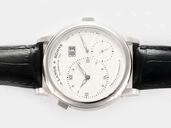 A.Lange Sohne Lange 1 101.025 38.5mm Black Cow Leather Strap White Dial Watch