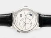 A.Lange Sohne Lange 1 Moonphase 119.026 Stainless Steel Bezel Stainless Steel Case White Dial Watch