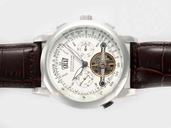 A.Lange Sohne Tourbograph Pour le Merite 701.005 Round Mens Brown Cow Leather Strap Watch