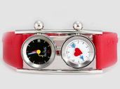 Alain Silberstein Karavan Moon KV12 Stainless Steel Bezel Red Rubber Strap Womens Watch