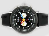 Alain Silberstein Klassik Krono Bauhaus KA63 Black Dial Round Watch