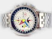 Alain Silberstein Klassik Krono Bauhaus Krono B2 Cuir White Automatic 40mm Mens Watch