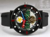 Alain Silberstein Tourbillon D art MIST1-002 Multicolor Dial Round Titanium Case Watch