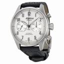 Alpina Automatic Chronograph Silver Dial Black Leather Men's Watch 860SC4S6