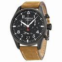 Alpina Startimer Chronograph Black Dial Leather Men's Watch AL-372N4FB56