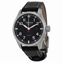 Alpina Startimer Pilot Black Dial Black Leather Strap Men's Watch AL525B4S6