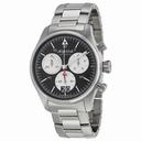 Alpina Startimer Pilot Chronograph Big Date Black Dial Stainless Steel Men's Quartz Watch AL-372BS4S6B