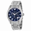 Armani Classic Chronograph Blue Dial Stainless Steel Bracelet Men's Watch AR1635