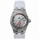 Audemars Piguet Alinghi Silver Dial Stainless Steel White Leather Ladies Watch 67610ST.OO.D012CR.01