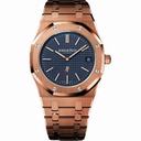 Audemars Piguet Extra-Thin Royal Oak Automatic Blue Dial 18 kt Rose Gold Men's Watch 15202OR.OO.1240OR.01