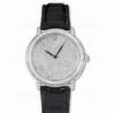 Audemars Piguet Jules Audemar Diamond Pave Dial 18kt White Gold Black Leather Men's Watch 15123BCZZA001CR01