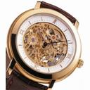 Audemars Piguet Jules Audemars Skeleton Dial 18k Rose Gold Brown Leather Men's Watch 15058ORO0067CR01