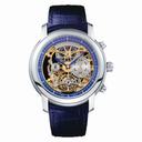 Audemars Piguet Jules Audemars Skeleton Dial Platium Blue Leather Men's Watch 26353PTOOD028CR01