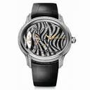 Audemars Piguet Millenary Zebra Diamond Pattern Dial 18 Carat White Gold Ladies Watch