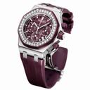 Audemars Piguet Purple Dial Rubber Strap Chronograph Ladies Watch 26048SKZZD066CA01