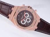 Audemars Piguet Royal Oak 26161OR.OO.D088CR.01 Brown Dial Round Rose Gold Case Watch