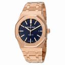 Audemars Piguet Royal Oak Automatic Blue Dial 18kt Pink Gold Men's Watch 15400OROO1220OR03