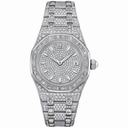 Audemars Piguet Royal Oak Diamond Pave White Gold Ladies Watch 67604BC.ZZ.1211BC.01