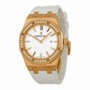 Audemars Piguet Royal Oak Diamond Silver Dial 18 kt Rose Gold Ladies Watch 67651OR.ZZ.D010CA.01