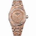 Audemars Piguet Royal Oak Floral Diamond 18 kt Rose Gold Ladies Watch 67617OR.ZZ.1235OR.01