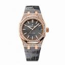 Audemars Piguet Royal Oak Grey Dial 18kt Pink Gold Ladies Watch 15452ORZZD003CR01