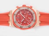 Audemars Piguet Royal Oak Offshore 25986CK.ZZ.D065CA.02 Rose Gold Case Red Dial Watch