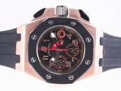 Audemars Piguet Royal Oak Offshore 26062OR.OO.A002CA.01 Round Black Rubber Strap Black Dial Watch