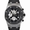 Audemars Piguet Royal Oak Offshore Chronograph Black Dial Black Strap Men's Watch 25940SKOOD002CA03