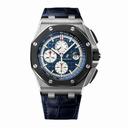 Audemars Piguet Royal Oak Offshore Chronograph Blue Dial Leather Men's Watch 26401PO.00.A018CR.01