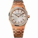 Audemars Piguet Royal Oak Silver Dial 18kt Rose Gold Ladies Watch 67651ORZZ1261OR01