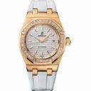 Audemars Piguet Royal Oak Silver Dial Rubber Ladies Watch 77321OR.ZZ.D010CA.01.A