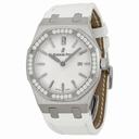 Audemars Piguet Royal Oak Silver Dial White Alligator Leather Watch 67651STZZD011CR01