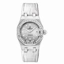 Audemars Piguet Royal Oak White Guilloche Leather Men's Watch 67601ST.ZZ.D012CR.01