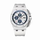 Audemars Piguet Silver Dial Ceramic White Rubber Men's Watch 26402CBOOA010CA01
