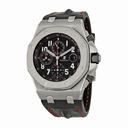 Audemars Royal Oak Offshore Black Dial Black Alligator Leather Men's Watch 26470STOOA101CR01
