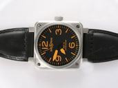 Bell Ross BR01-94 Titanium BR01-94 Titanium Orange Automatic Stainless Steel Bezel Watch