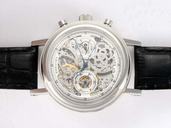 Breguet Classique 7637ER/10/9ZU White Dial Black Crocodile Leather Strap Watch