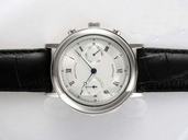 Breguet Classique Chronograph 5947BB/12/9V6 Black Crocodile Leather Strap Mens Watch