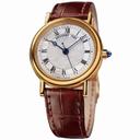 Breguet Classique Mother of Pearl Dial 18kt Yellow Gold Brown Leather Ladies Watch 8067BA52964
