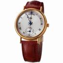 Breguet Classique Perpetual Calendar Silver Dial 18kt Yellow Gold Brown Leather Men's Watch 7717BA1E986