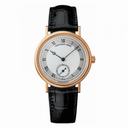 Breguet Classique Silver Dial 18kt Rose Gold Black Leather Men's Watch 5907BR12984
