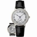Breguet Classique Silver Dial 18kt White Gold Black Leather Men's Watch 5907BB12984