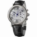 Breguet Classique Silver Dial 18kt White Gold Black Leather Men's Watch 5947BB129V6