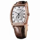 Breguet Heritage Silver Dial 18kt Rose Gold Diamond Brown Leather Men's Watch 3661BR12984DD00