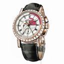 Breguet Marine Chronograph Mother of Pearl 18kt Rose Gold Black Leather Men's Watch 5829BR8R9ZUDD0D