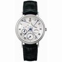 Breguet Perpetual Calendar Equation of Time Silver Dial Platinum Black Leather Men's Watch 3477PT1E986