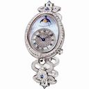 Breguet Reine de Naples Blue Mother of Pearl Dial Diamond 18kt White Gold Ladies Watch 8909BBVDJ29DDD0