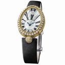 Breguet Reine de Naples Mother of Pearl Dial 18kt Yellow Gold Black Satin Diamond Ladies Watch 8928BA51844DD0D